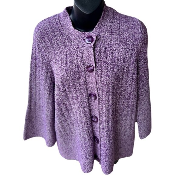 🌸4/$50🌸 Heathered Purple Cardigan Sweater - Picture 2 of 14